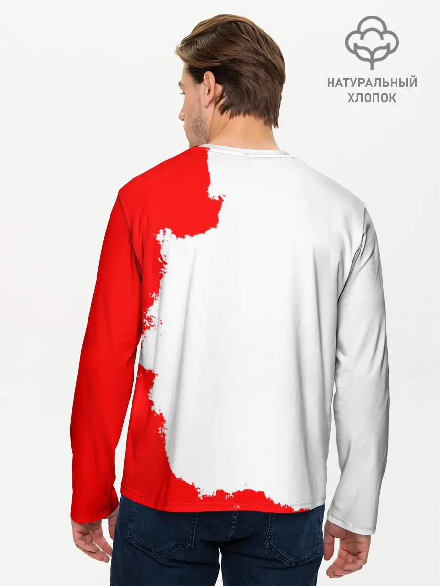 Мужской лонгслив базовый / Хамон красный (P007_P004ooo2666791, P004ooo2666791)