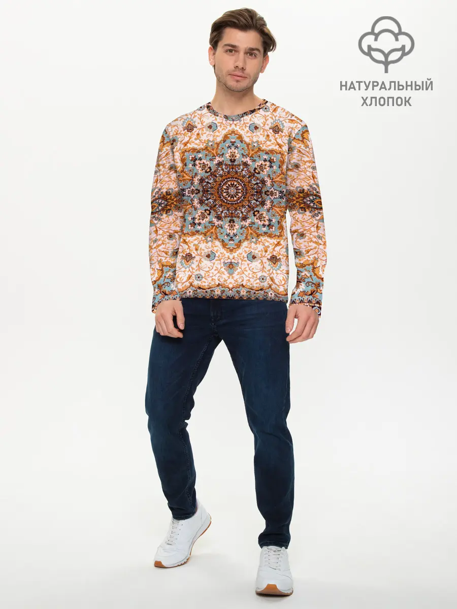 Мужской лонгслив базовый / Старый ковер (P007_P004ooo2668595, P004ooo2668595)