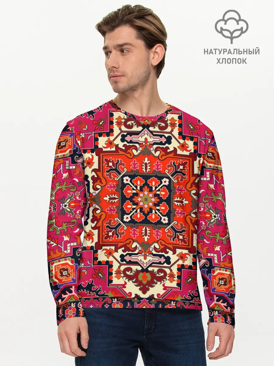 Мужской лонгслив базовый / Бордовый ковер (P007_P004ooo2668605, P004ooo2668605)