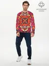 Мужской лонгслив базовый / Бордовый ковер (P007_P004ooo2668605, P004ooo2668605)