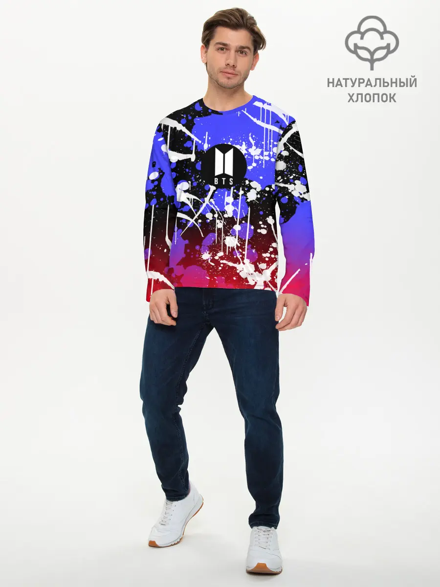 Мужской лонгслив базовый / BTS (P007_P004ooo2668739, P004ooo2668739)