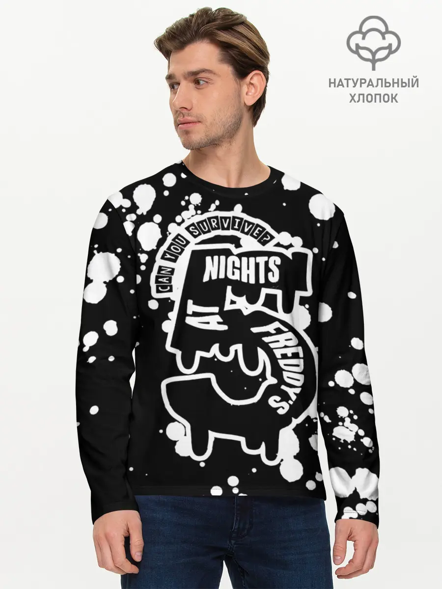 Мужской лонгслив базовый / Five Nights at Freddy (P007_P004ooo2669723, P004ooo2669723)