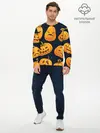 Мужской лонгслив базовый / Праздничные тыквы (P007_P004ooo2671335, P004ooo2671335)