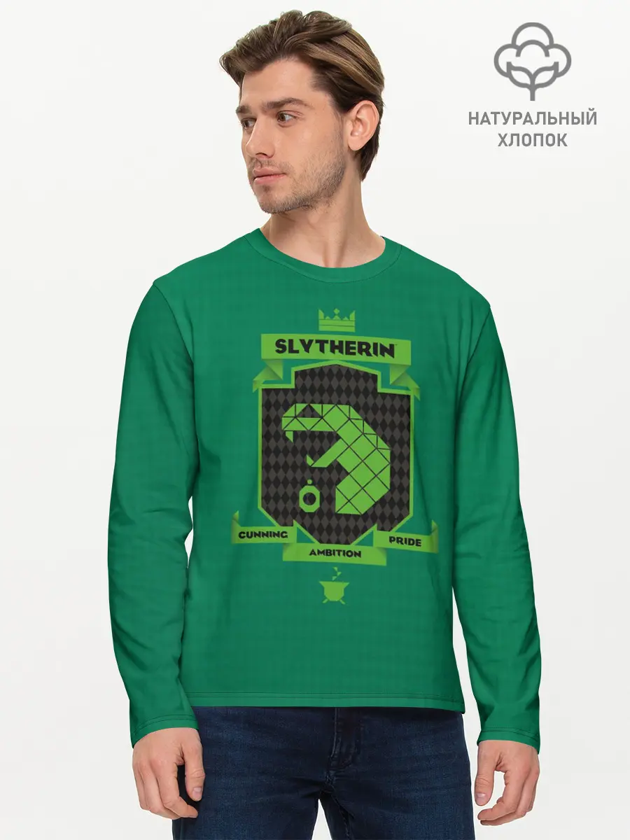 Мужской лонгслив базовый / Slytherin (P007_P004ooo2671653, P004ooo2671653)