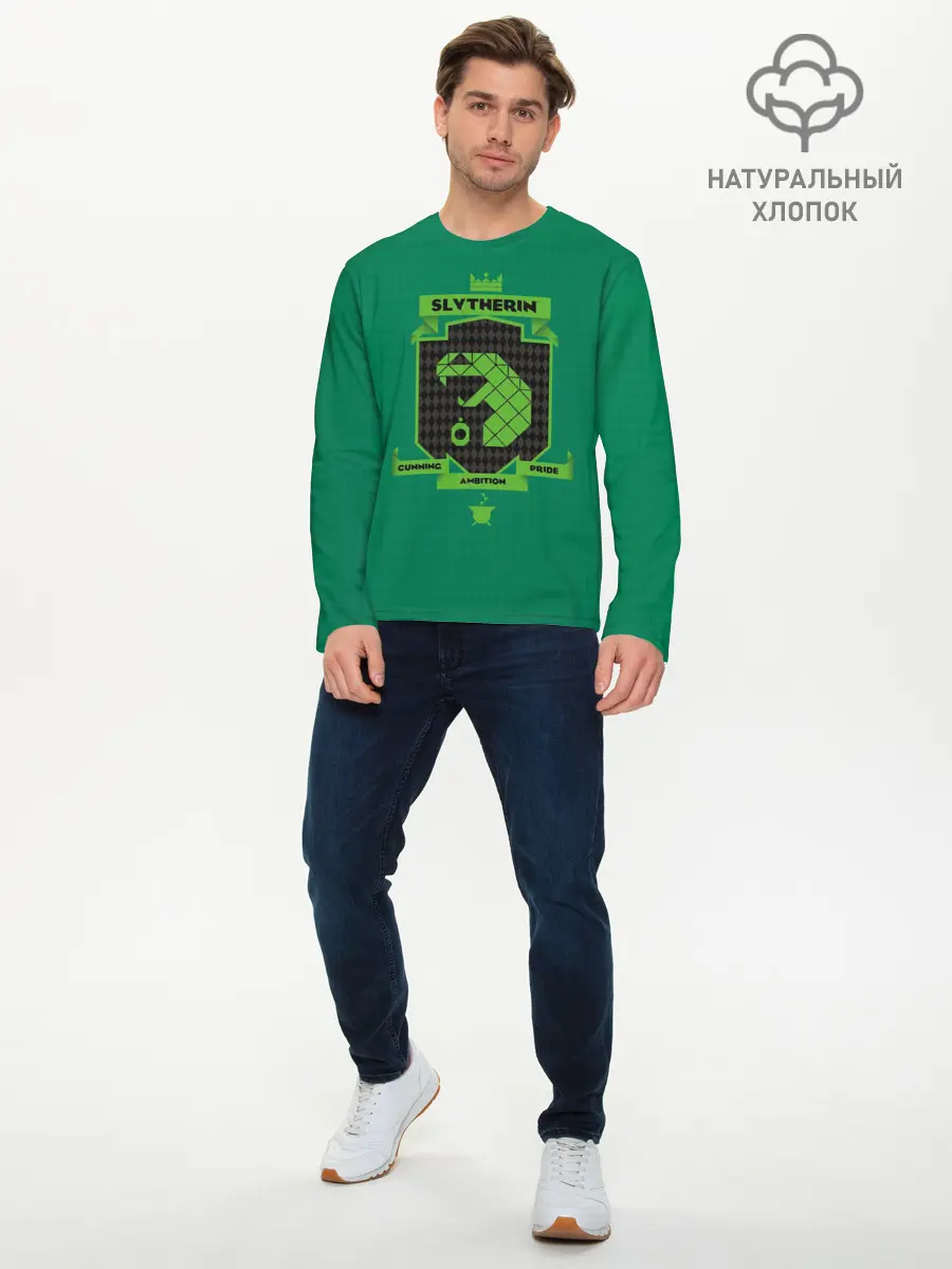 Мужской лонгслив базовый / Slytherin (P007_P004ooo2671653, P004ooo2671653)