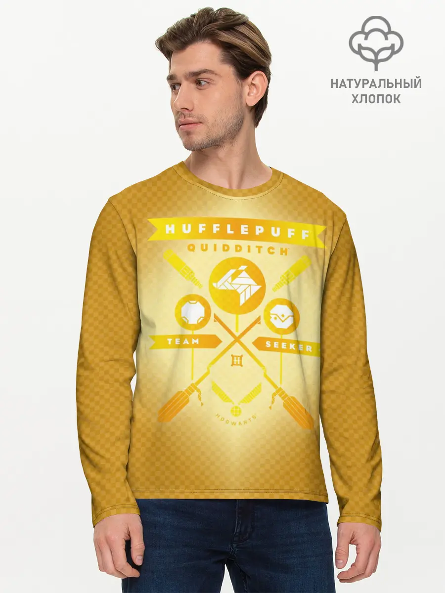 Мужской лонгслив базовый / Hufflepuff Quidditch Team (P007_P004ooo2673061, P004ooo2673061)