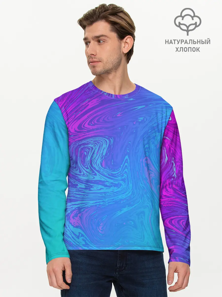 Мужской лонгслив базовый / BACKGROUND IN NEON (P007_P004ooo2674745, P004ooo2674745)