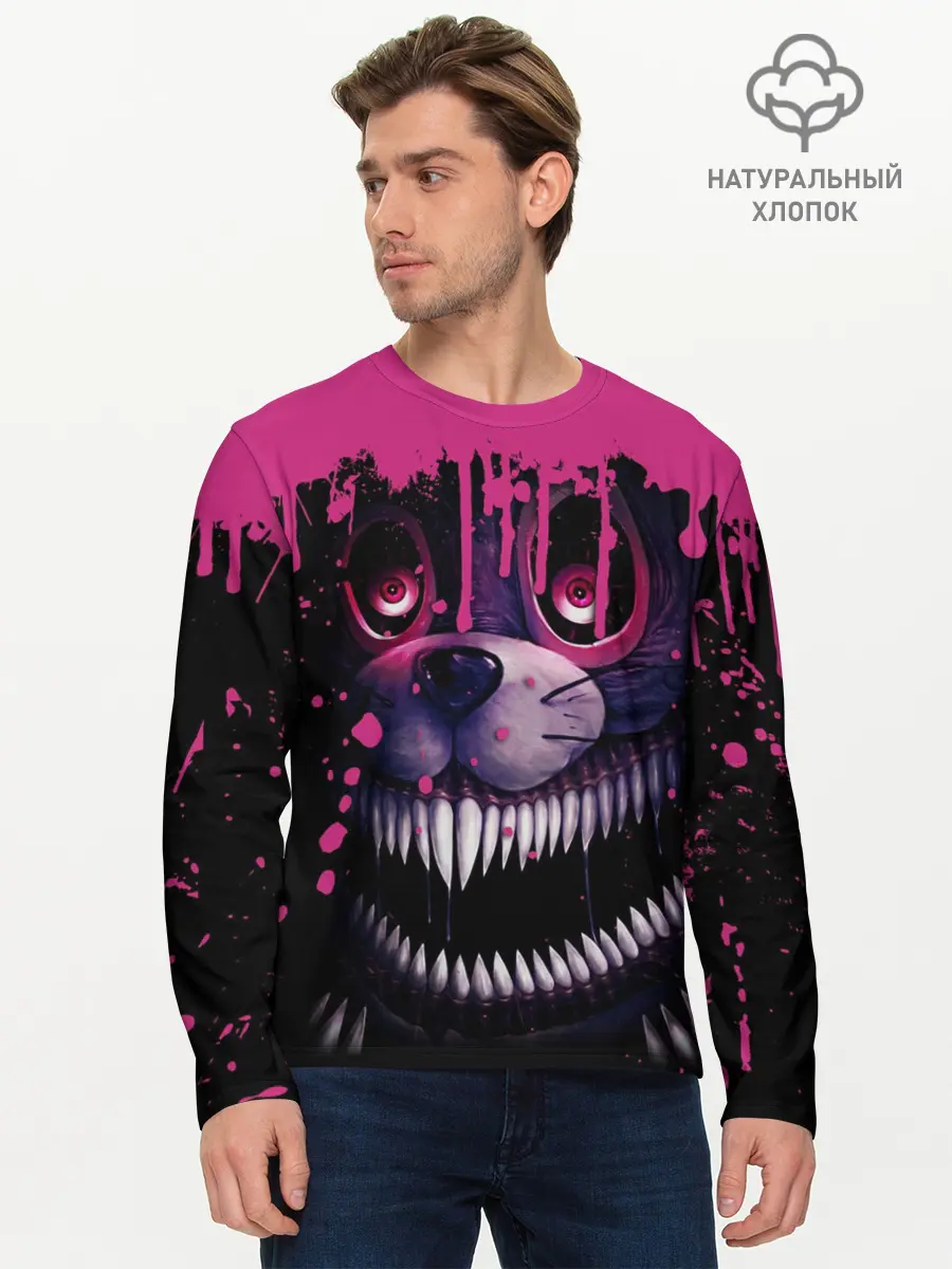 Мужской лонгслив базовый / Five Nights At Freddys (P007_P004ooo2673395, P004ooo2673395)