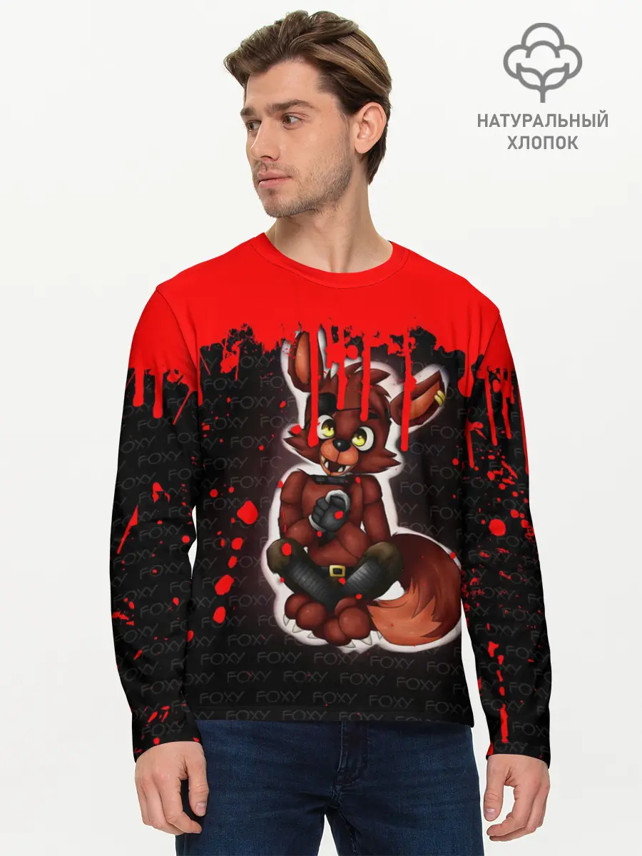 Мужской лонгслив базовый / Five Nights At Freddys (P007_P004ooo2673397, P004ooo2673397)