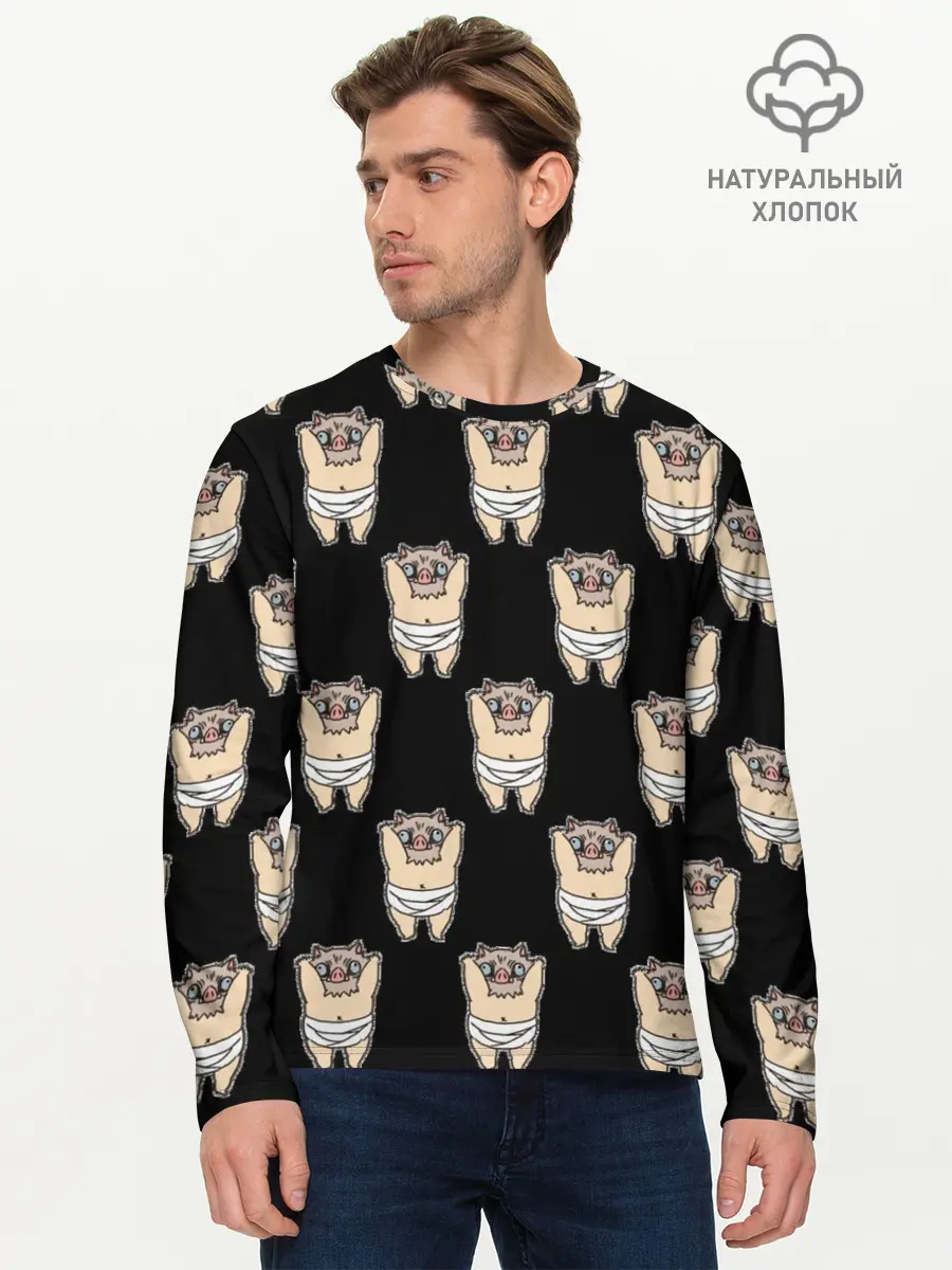 Мужской лонгслив базовый / Иноске (P007_P004ooo2673209, P004ooo2673209)