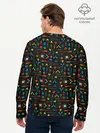Мужской лонгслив базовый / Хогвартс паттерн (P007_P004ooo2674243, P004ooo2674243)