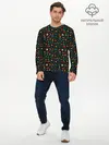 Мужской лонгслив базовый / Хогвартс паттерн (P007_P004ooo2674243, P004ooo2674243)