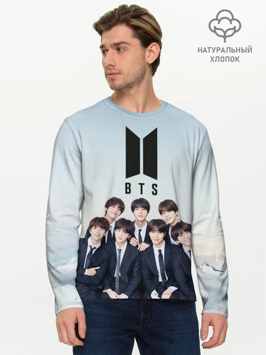 Мужской лонгслив базовый / BTS (P007_P004ooo2674273, P004ooo2674273)