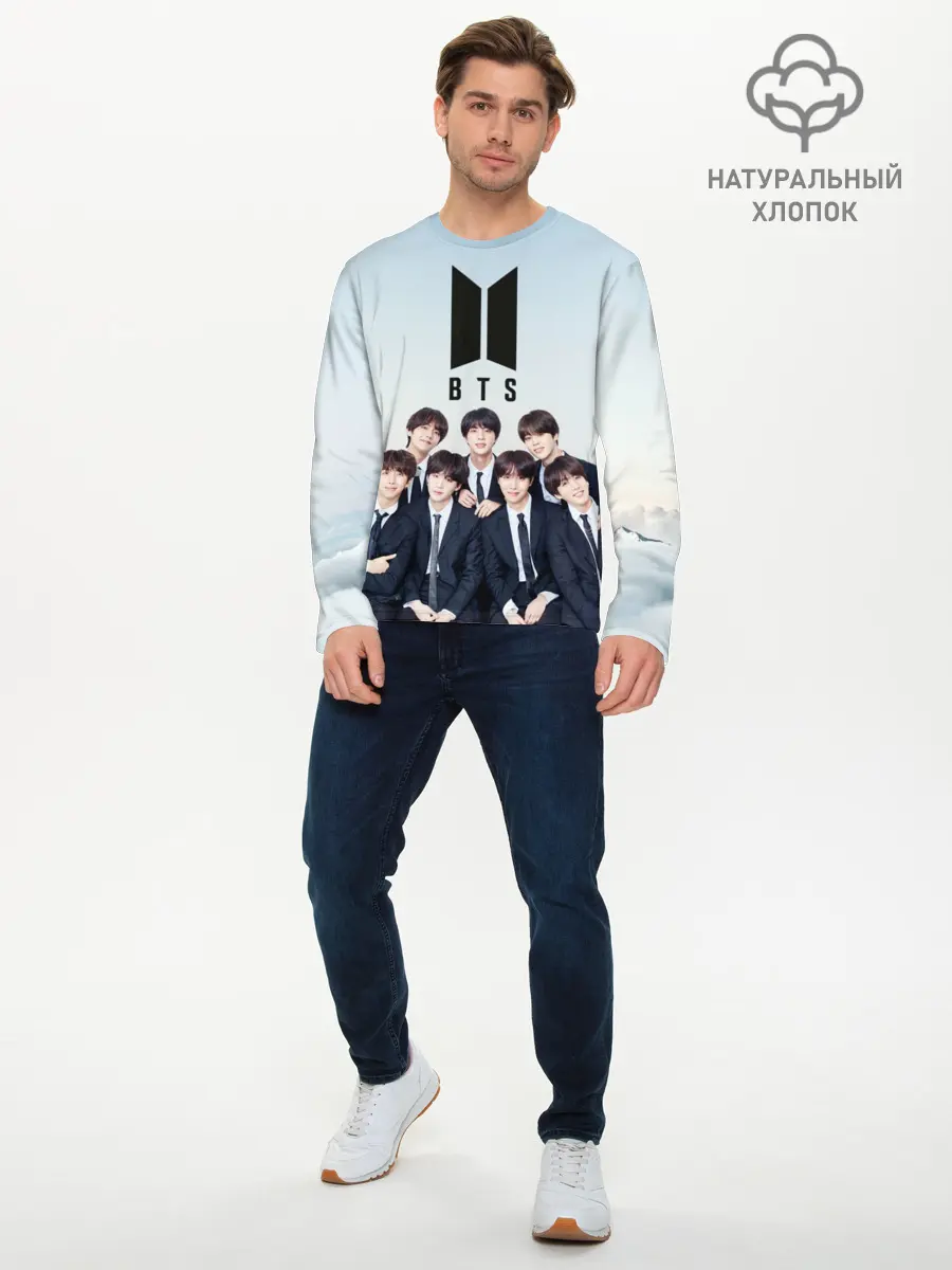 Мужской лонгслив базовый / BTS (P007_P004ooo2674273, P004ooo2674273)