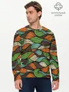 Мужской лонгслив базовый / Абстрактные волны (P007_P004ooo2676315, P004ooo2676315)