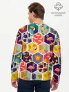 Мужской лонгслив базовый / Тропические соты (P007_P004ooo2676227, P004ooo2676227)