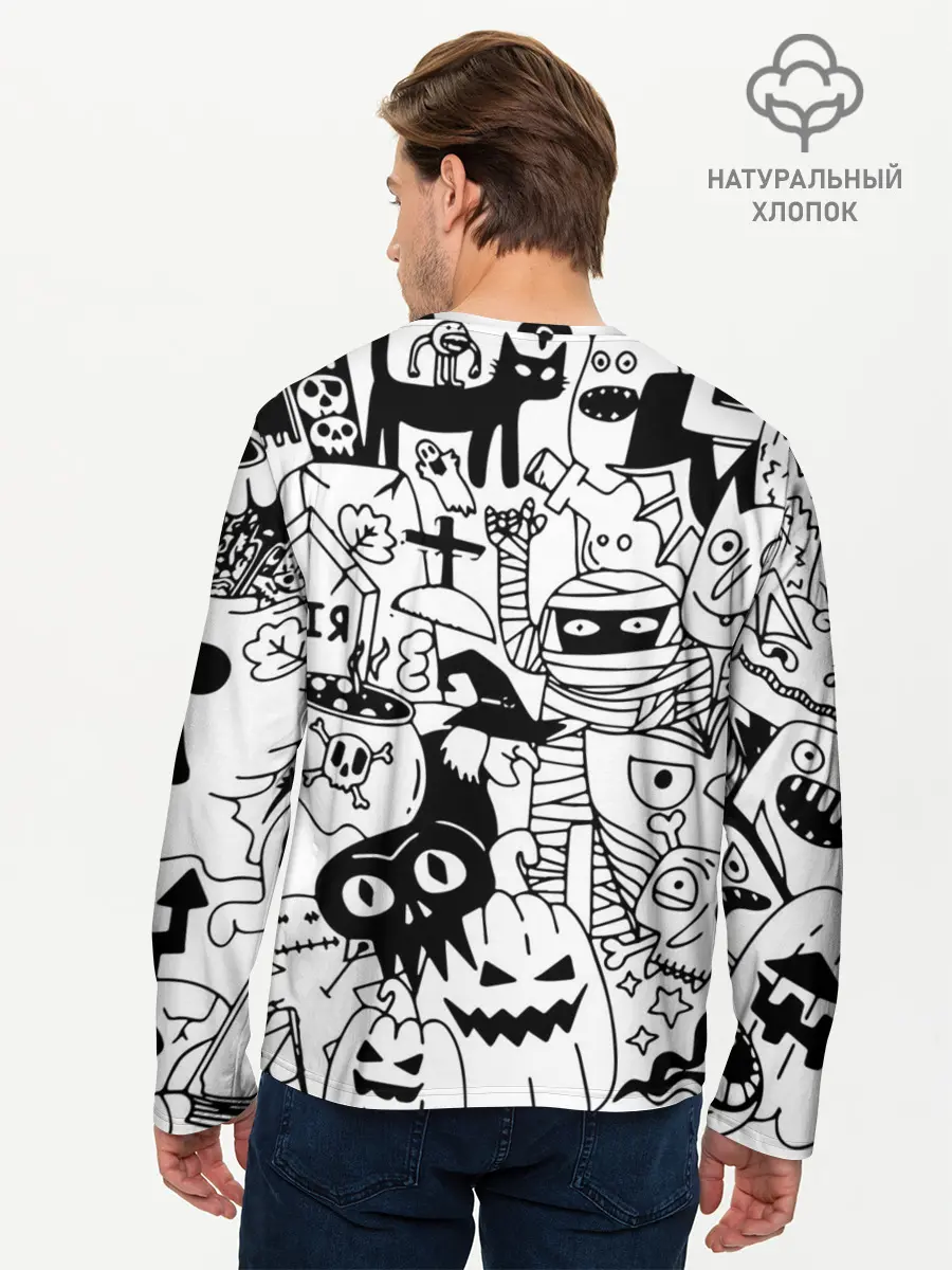 Мужской лонгслив базовый / Halloween (P007_P004ooo2676269, P004ooo2676269)