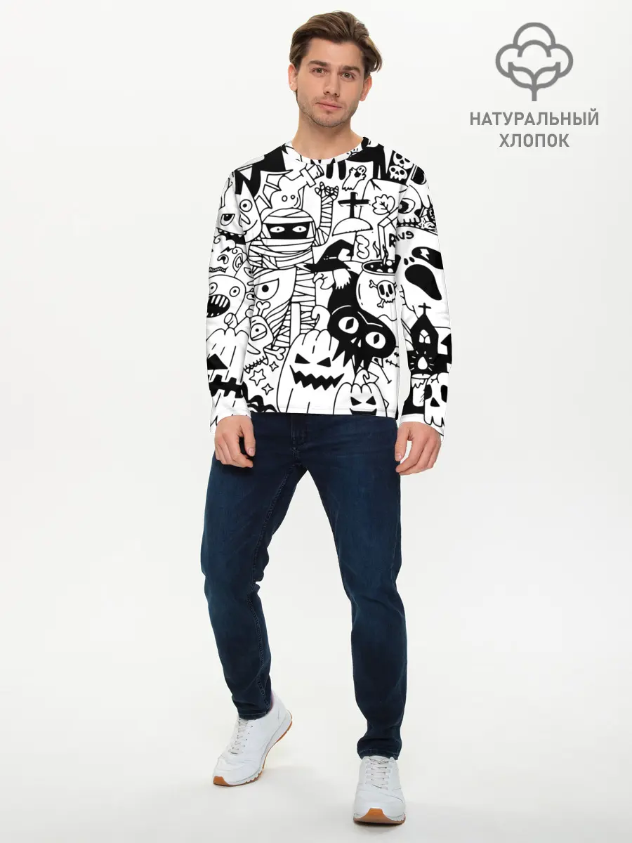 Мужской лонгслив базовый / Halloween (P007_P004ooo2676269, P004ooo2676269)