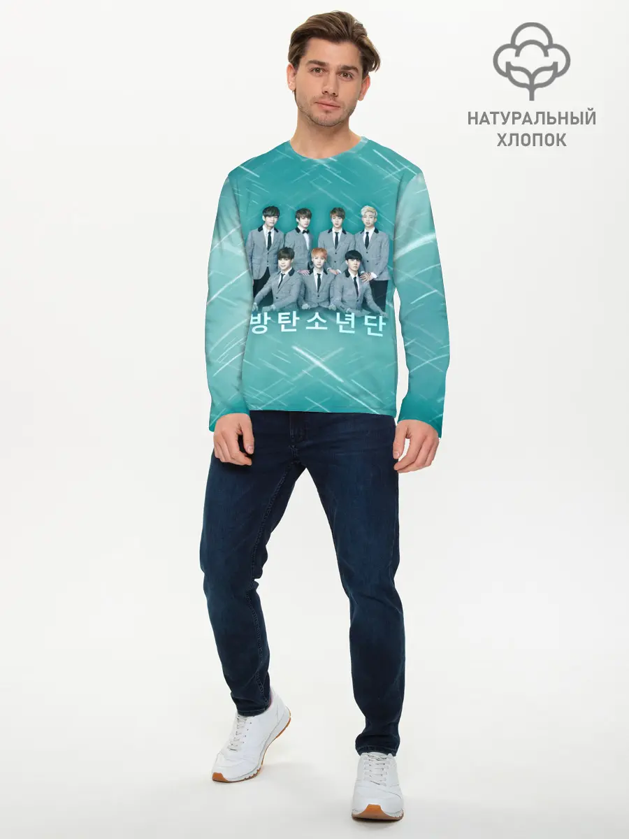 Мужской лонгслив базовый / BTS (P007_P004ooo2677015, P004ooo2677015)