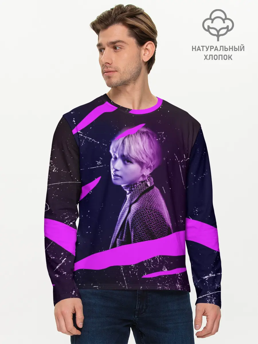 Мужской лонгслив базовый / BTS (P007_P004ooo2677097, P004ooo2677097)