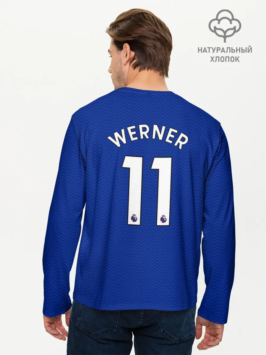Мужской лонгслив базовый / Челси форма Werner 20-21 (P007_P004ooo2677299, P004ooo2677299)