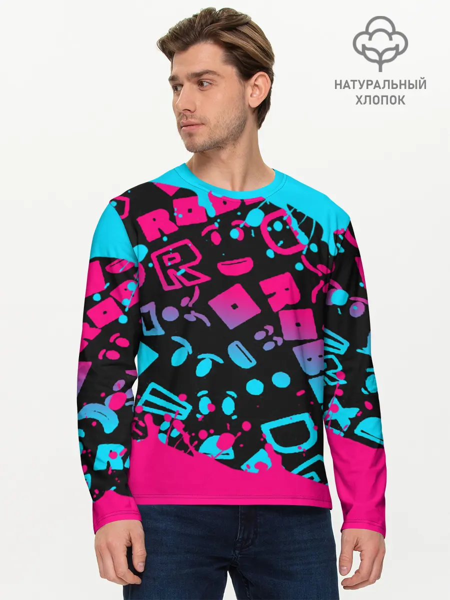 Мужской лонгслив базовый / Roblox (P007_P004ooo2680997, P004ooo2680997)