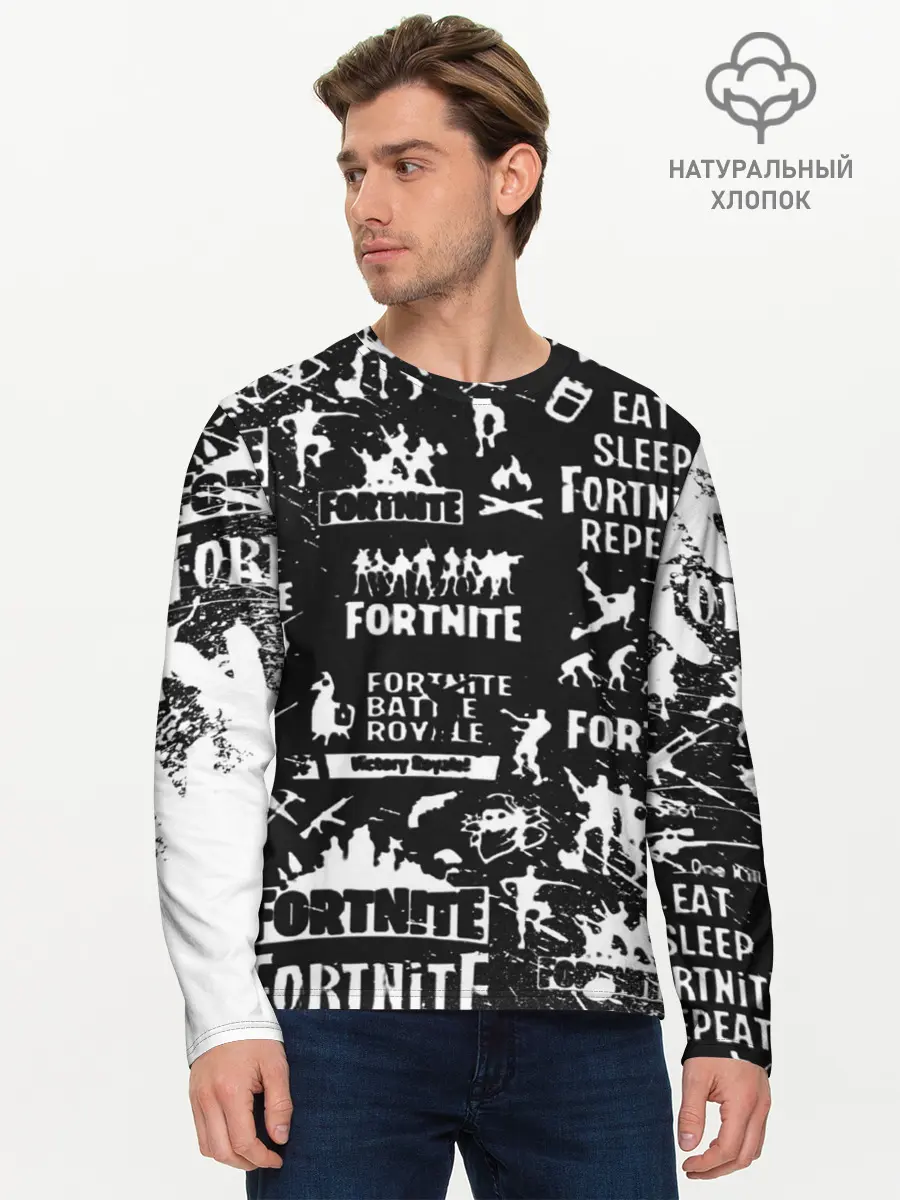 Мужской лонгслив базовый / Fortnite. (P007_P004ooo2681017, P004ooo2681017)