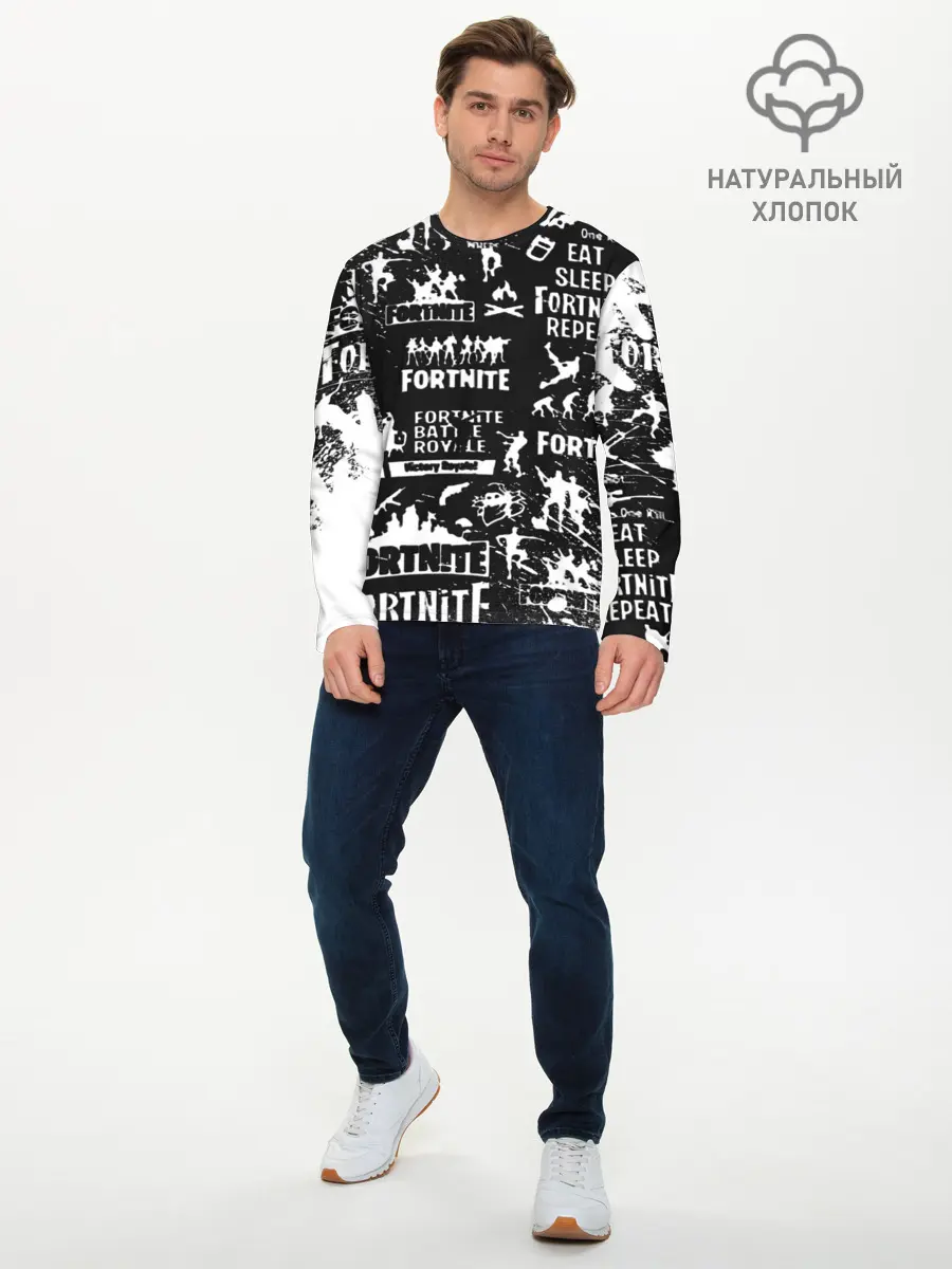 Мужской лонгслив базовый / Fortnite. (P007_P004ooo2681017, P004ooo2681017)