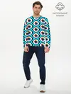 Мужской лонгслив базовый / Глаза паттерн (P007_P004ooo2679667, P004ooo2679667)