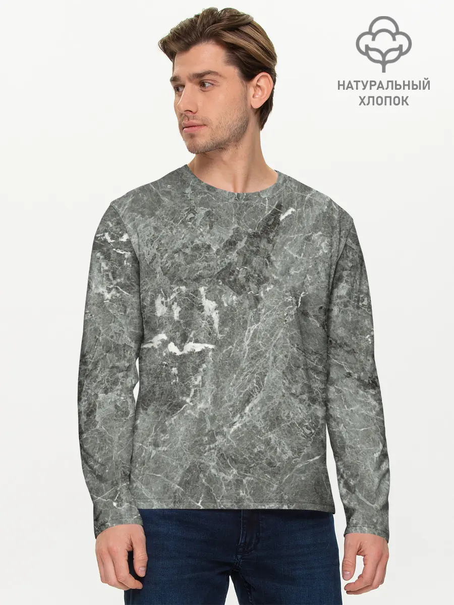 Мужской лонгслив базовый / Grey (P007_P004ooo2682247, P004ooo2682247)