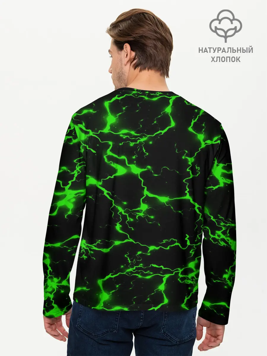 Мужской лонгслив базовый / Green Flash (P007_P004ooo2681403, P004ooo2681403)
