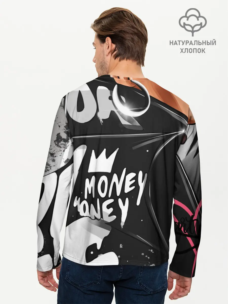 Мужской лонгслив базовый / Money, money (P007_P004ooo2681429, P004ooo2681429)
