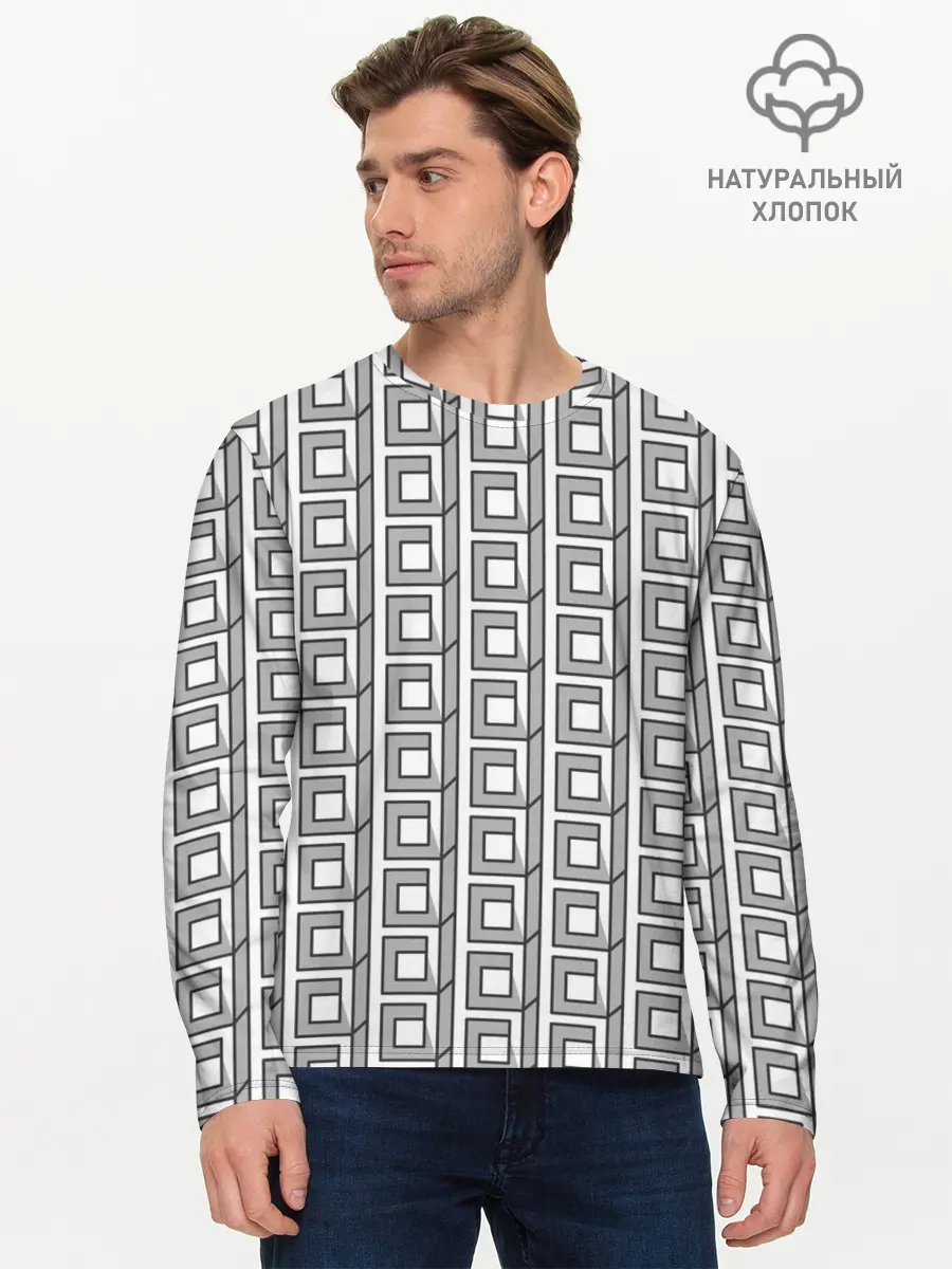 Мужской лонгслив базовый / Архитектура (P007_P004ooo2684909, P004ooo2684909)
