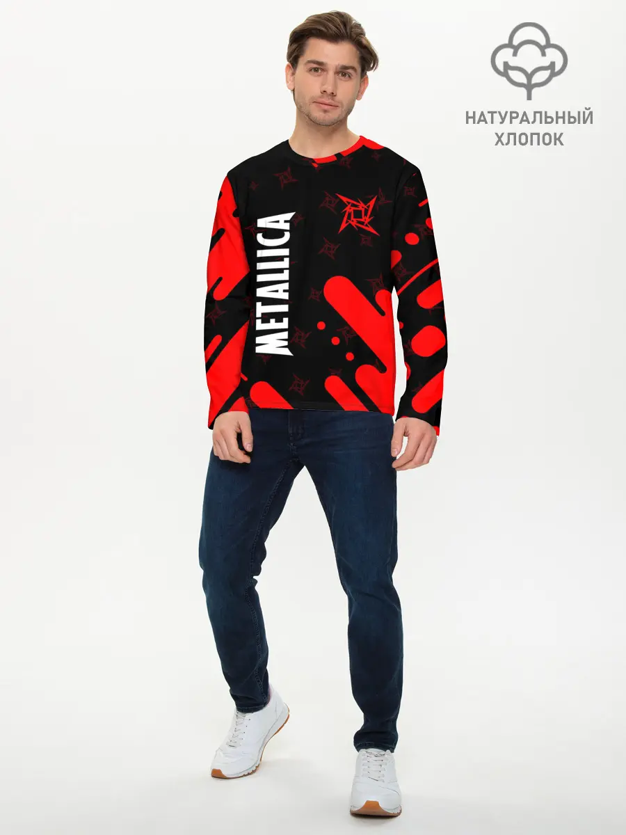 Мужской лонгслив базовый / METALLICA / МЕТАЛЛИКА (P007_P004ooo2685045, P004ooo2685045)