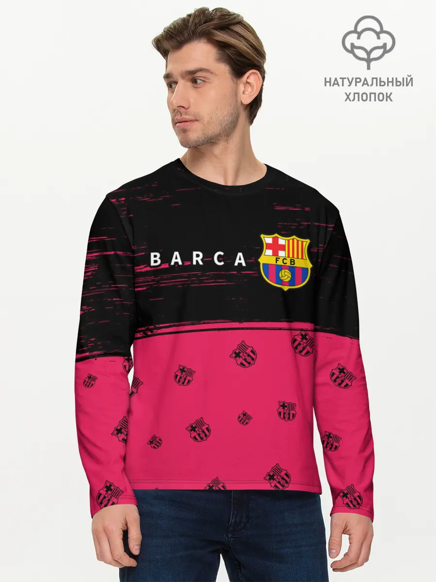 Мужской лонгслив базовый / BARCELONA / БАРСЕЛОНА (P007_P004ooo2684545, P004ooo2684545)