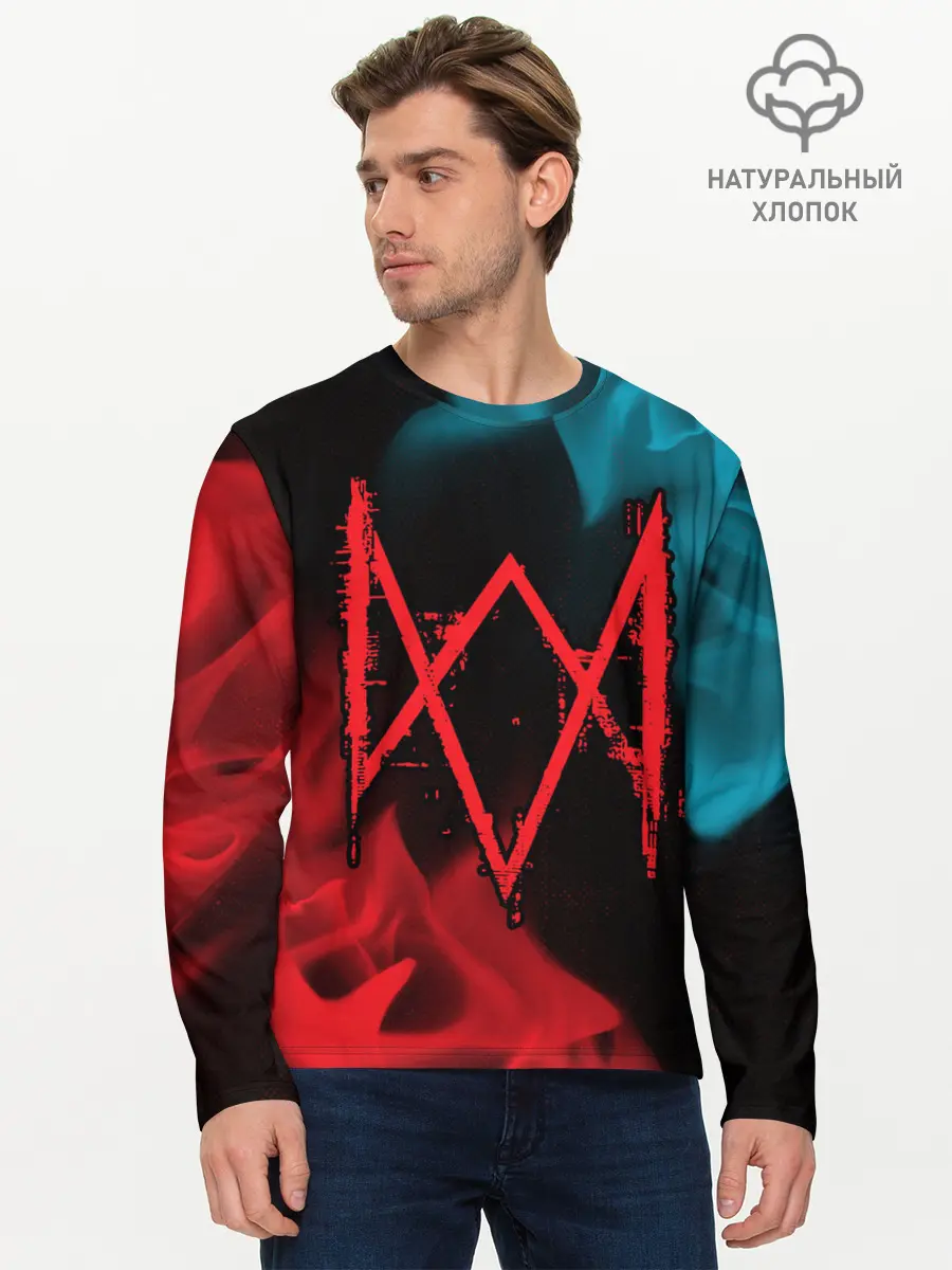 Мужской лонгслив базовый / WATCH DOGS LEGION / ВОТЧ ДОГС (P007_P004ooo2685661, P004ooo2685661)