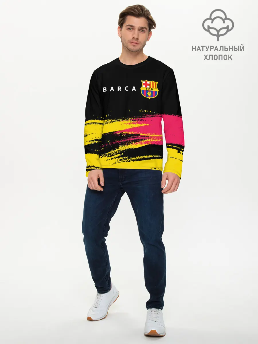 Мужской лонгслив базовый / BARCELONA / БАРСЕЛОНА (P007_P004ooo2686363, P004ooo2686363)