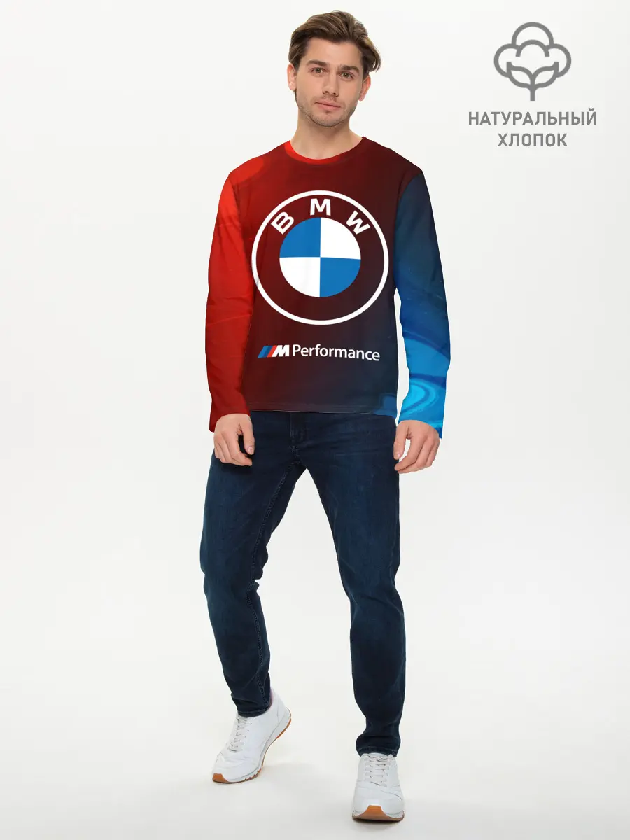 Мужской лонгслив базовый / BMW / БМВ (P007_P004ooo2689275, P004ooo2689275)