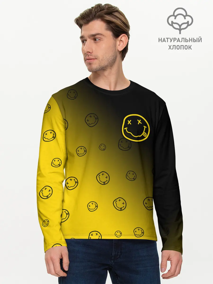 Мужской лонгслив базовый / NIRVANA / НИРВАНА (P007_P004ooo2688007, P004ooo2688007)