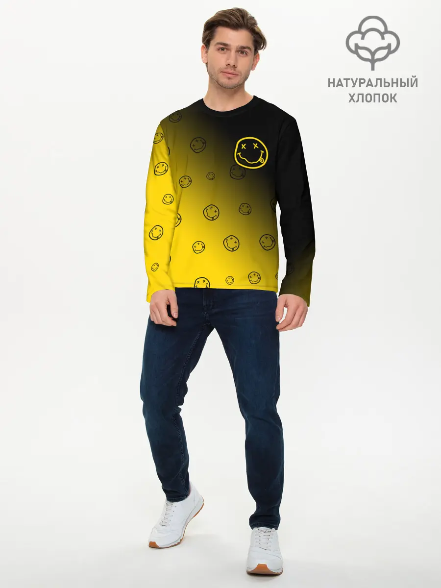 Мужской лонгслив базовый / NIRVANA / НИРВАНА (P007_P004ooo2688007, P004ooo2688007)