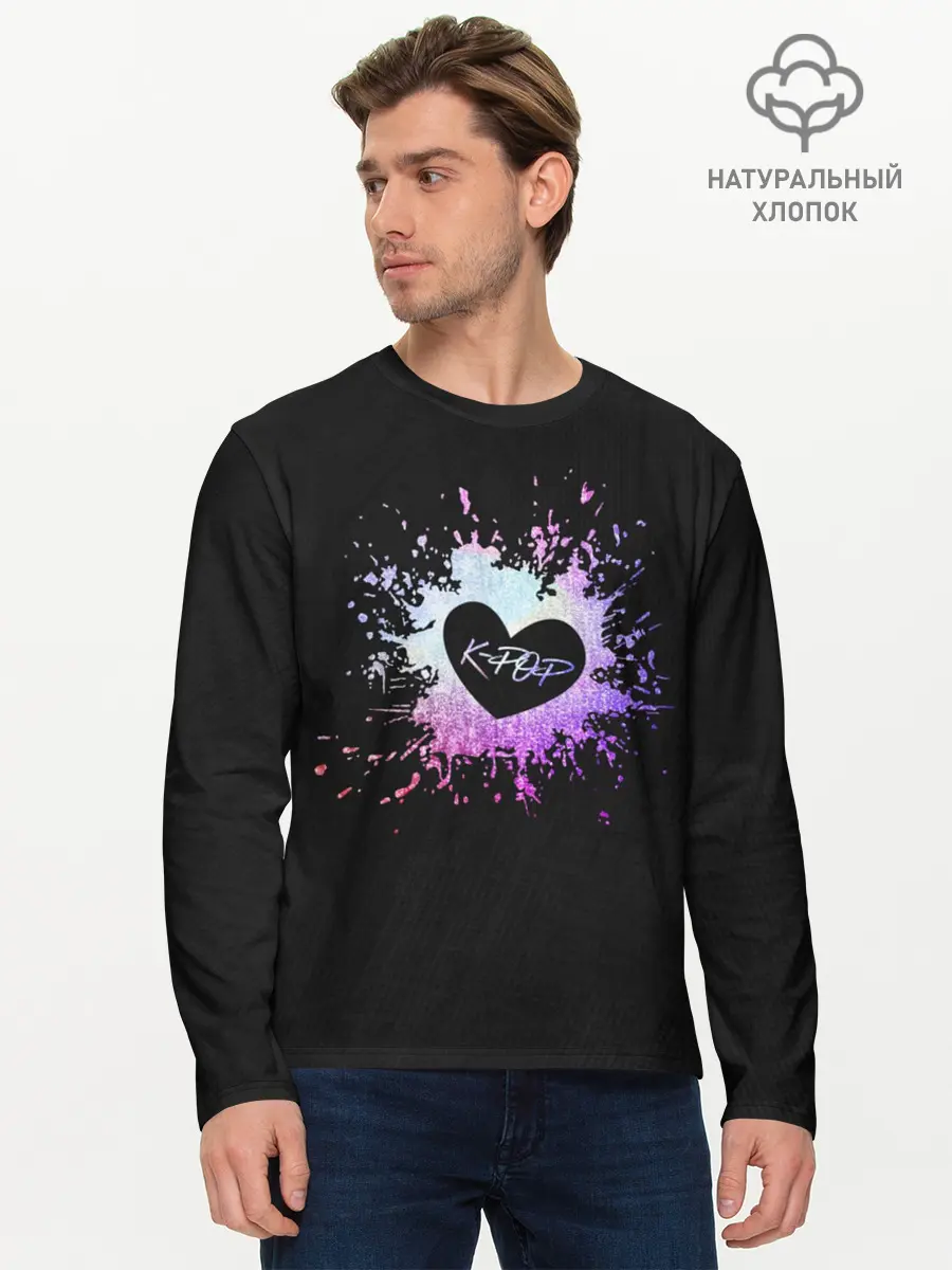 Мужской лонгслив базовый / K-POP (P007_P004ooo2690139, P004ooo2690139)