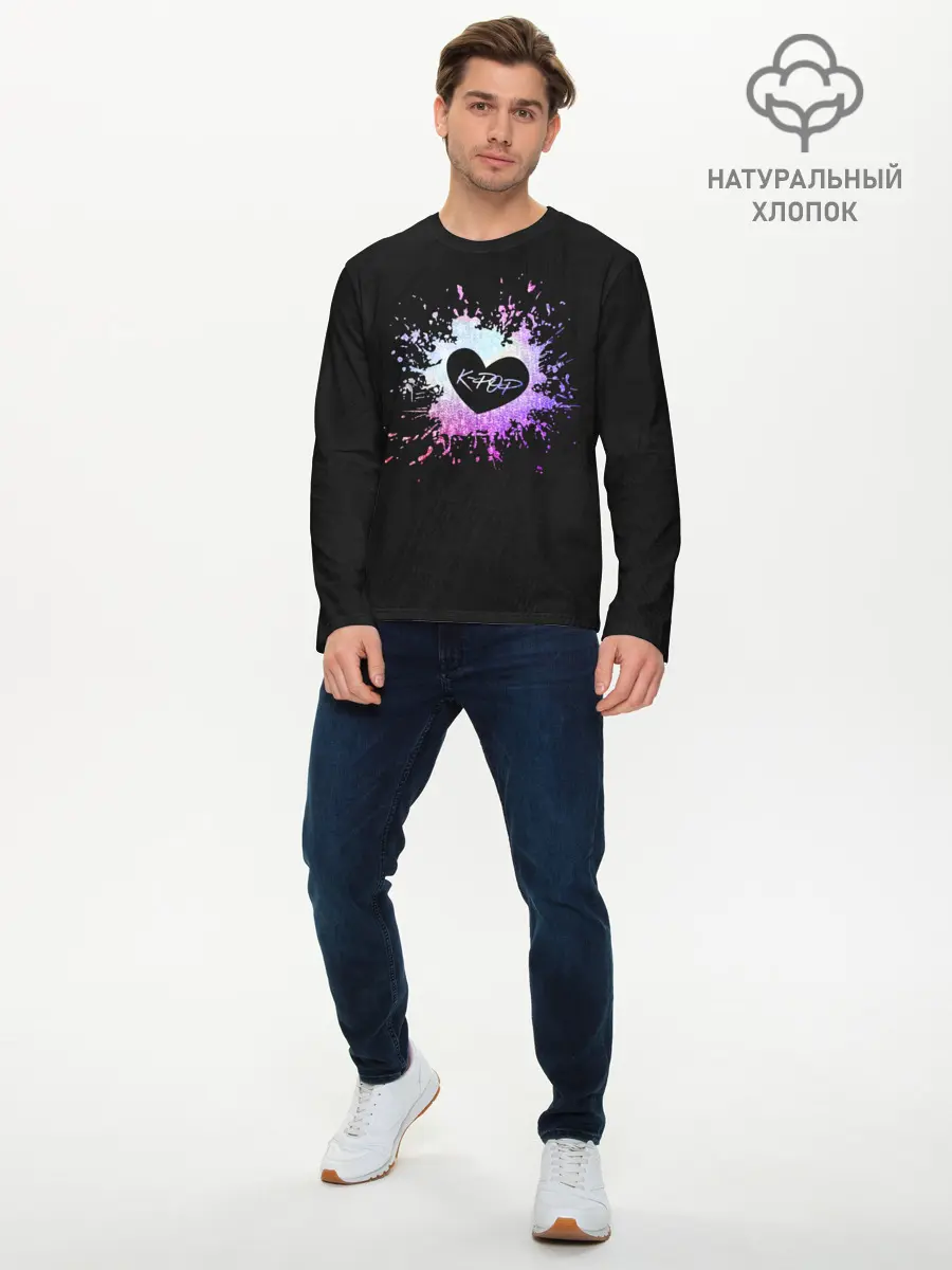 Мужской лонгслив базовый / K-POP (P007_P004ooo2690139, P004ooo2690139)