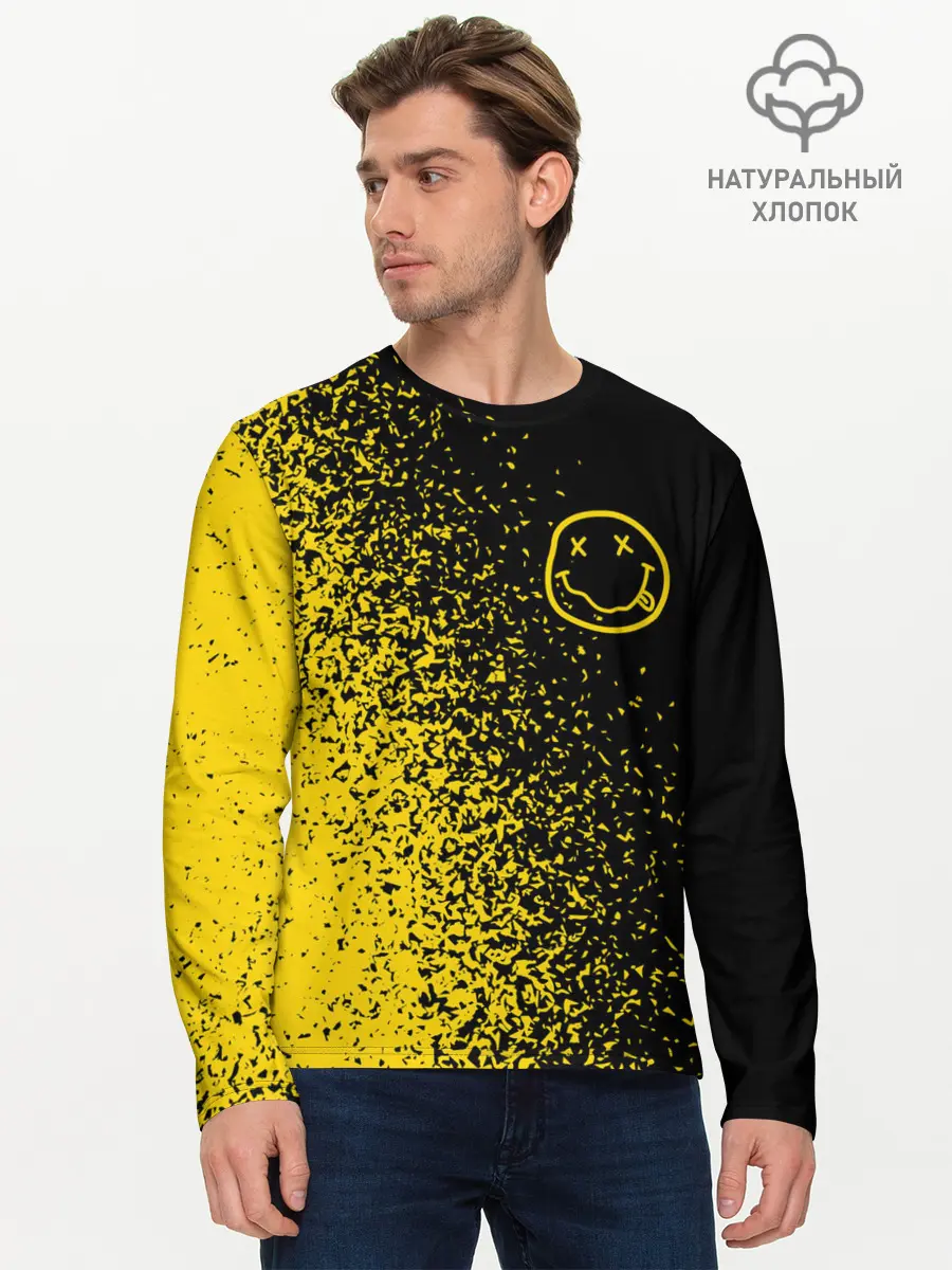 Мужской лонгслив базовый / NIRVANA / НИРВАНА (P007_P004ooo2692997, P004ooo2692997)