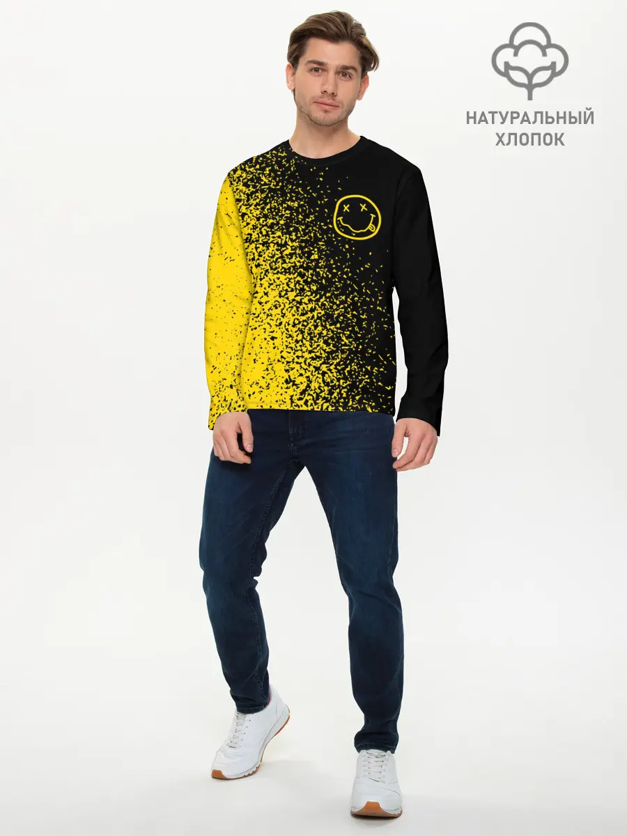 Мужской лонгслив базовый / NIRVANA / НИРВАНА (P007_P004ooo2692997, P004ooo2692997)