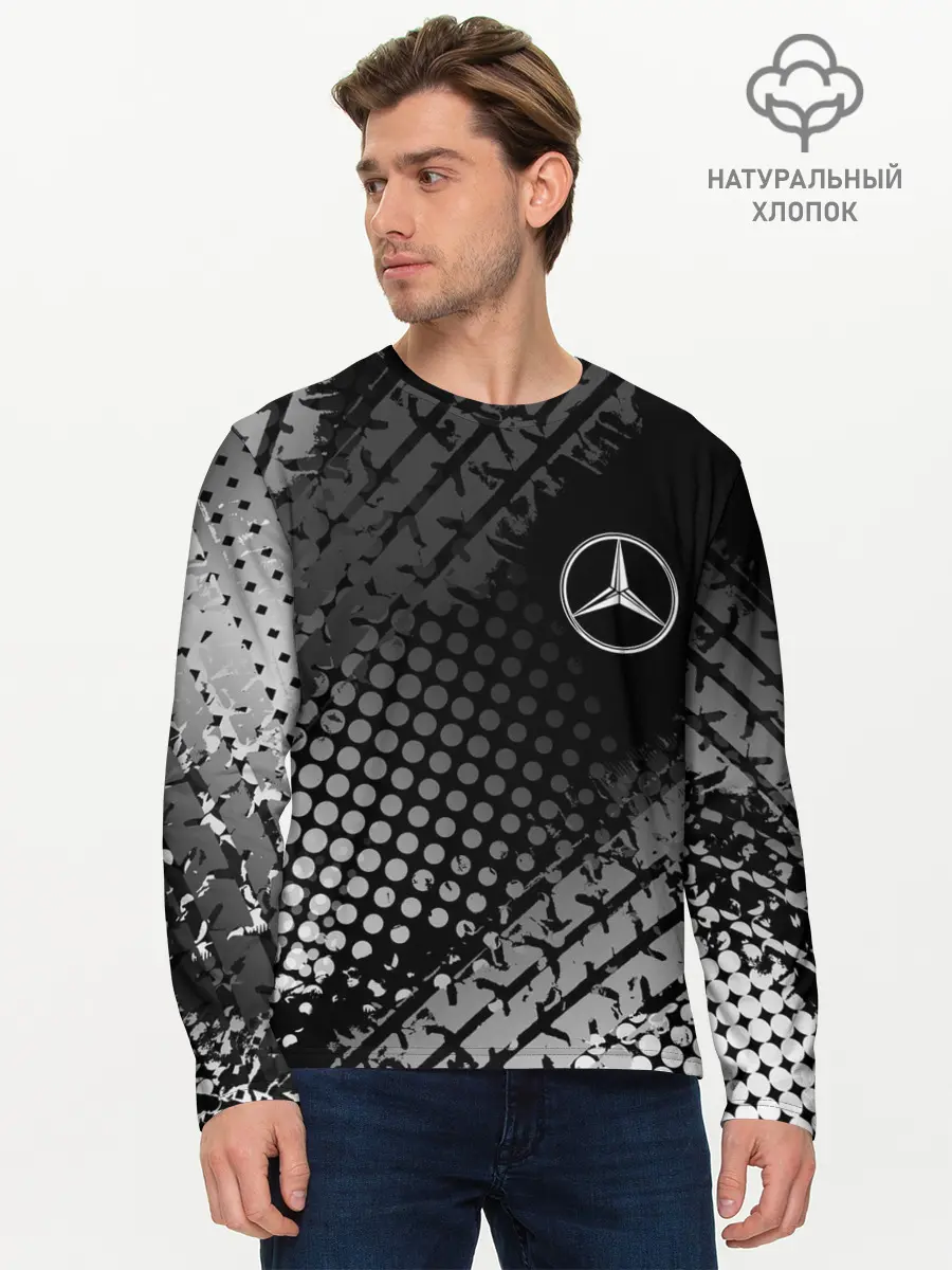 Мужской лонгслив базовый / Mercedes-Benz (P007_P004ooo2692545, P004ooo2692545)