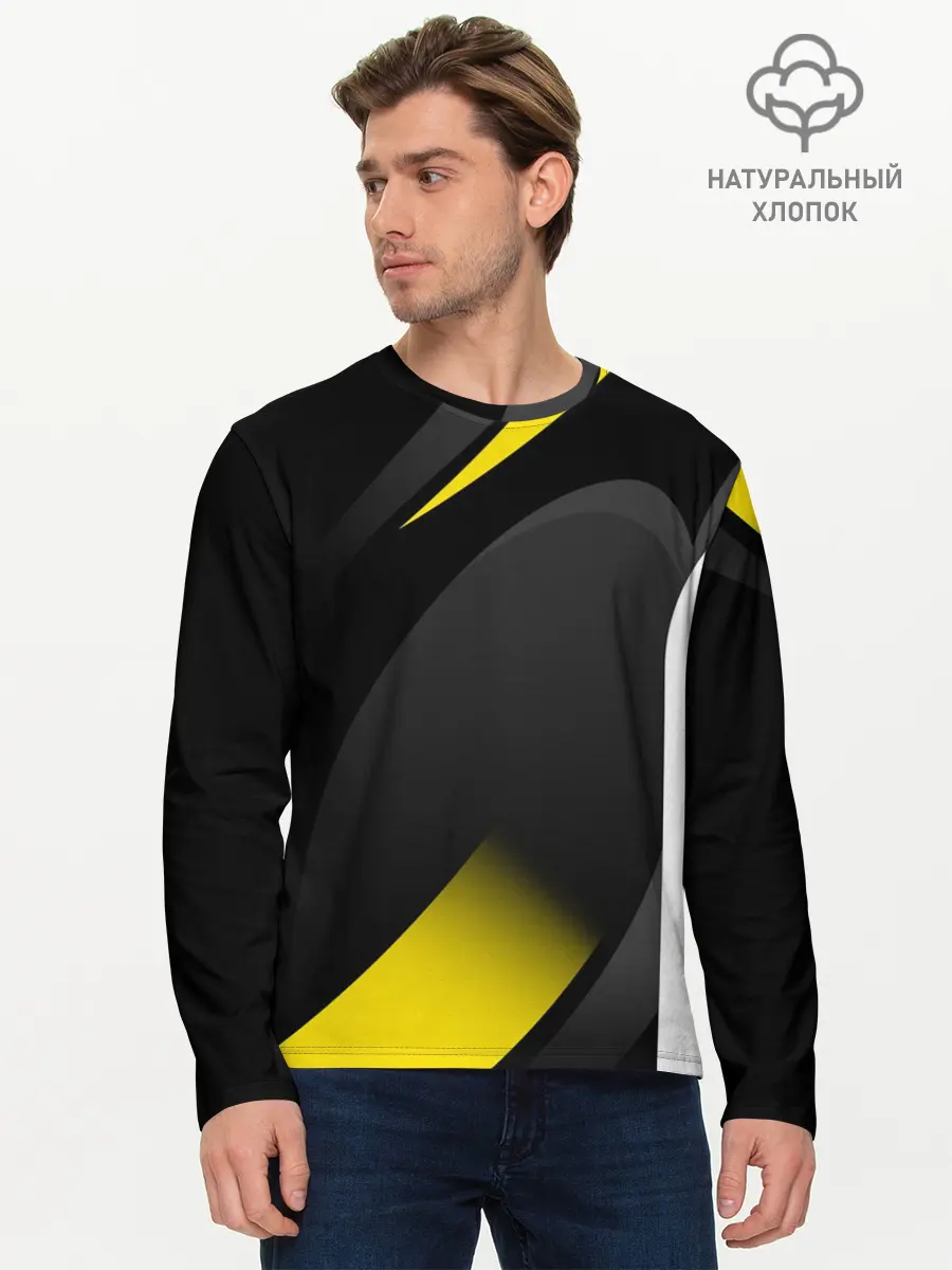 Мужской лонгслив базовый / SPORT WEAR YELLOW (P007_P004ooo2694517, P004ooo2694517)