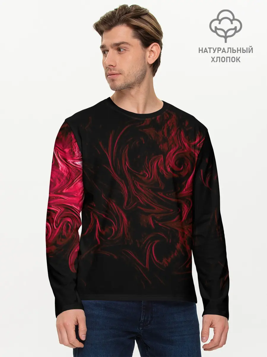Мужской лонгслив базовый / Fire (P007_P004ooo2693843, P004ooo2693843)