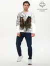 Мужской лонгслив базовый / Лошади и снег (P007_P004ooo2695013, P004ooo2695013)
