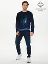 Мужской лонгслив базовый / Зимний волк (P007_P004ooo2695031, P004ooo2695031)