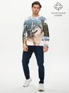 Мужской лонгслив базовый / Волк и снег (P007_P004ooo2695061, P004ooo2695061)